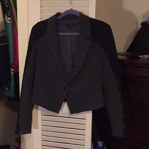 Ann Taylor Blazer with Lace Detailed Sleeves